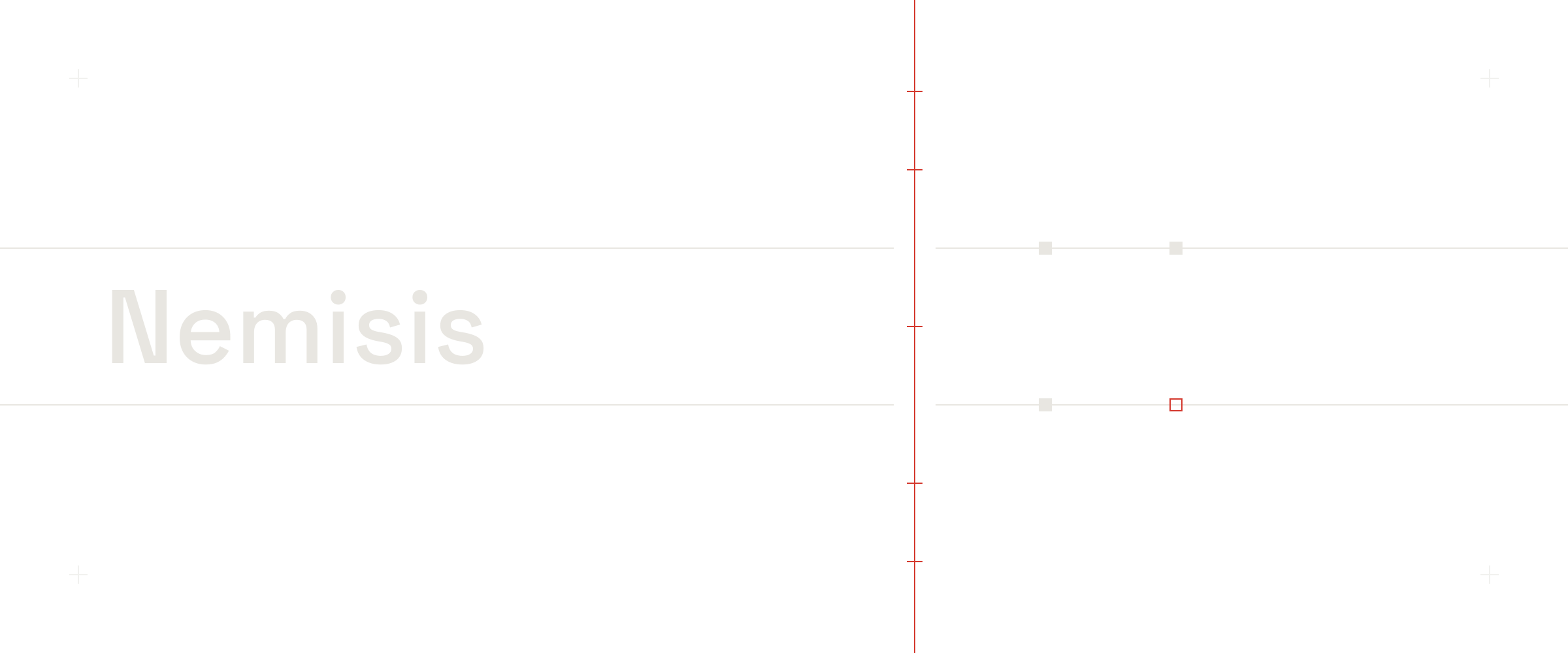 Nemisis: a crash timeline whose last mark is an open red square, the write that never happened.